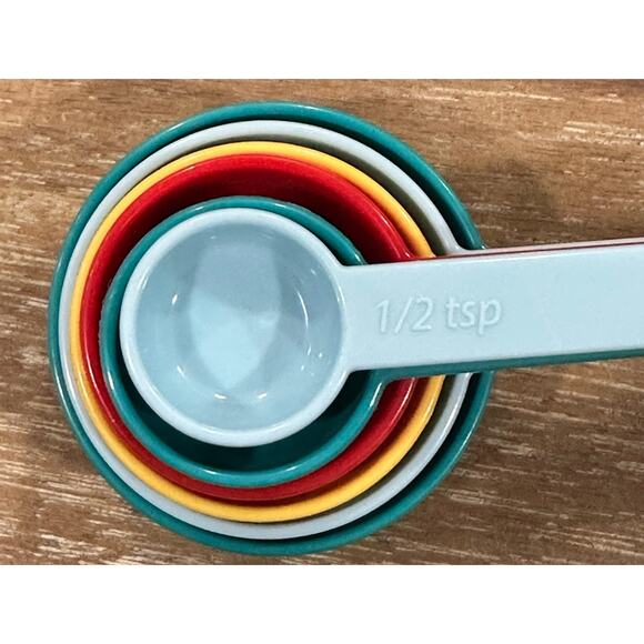 8 PC. Set THE PIONEER WOMAN Timeless Beauty MELAMINE MEASURING SPOONS Colorful - Picture 5 of 10